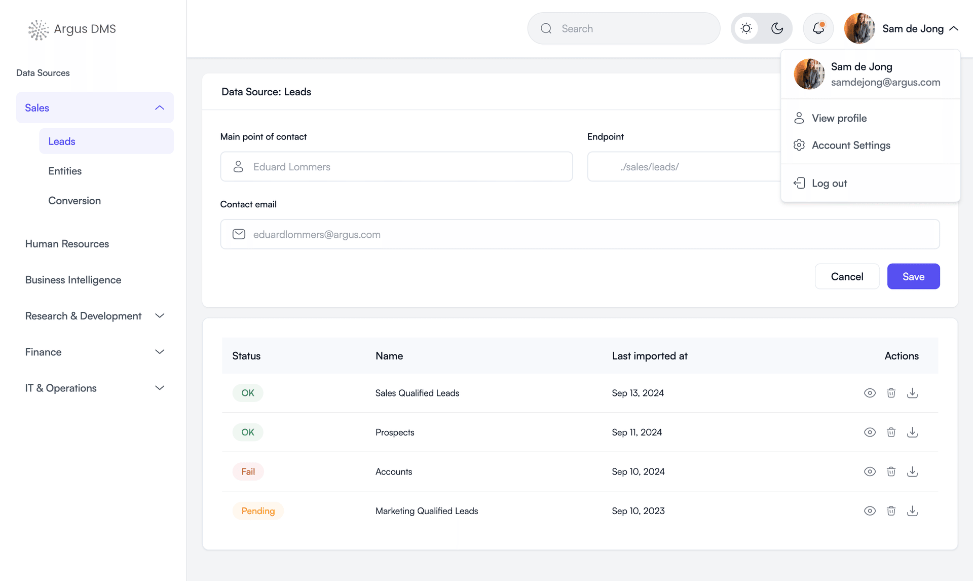 Data Management System