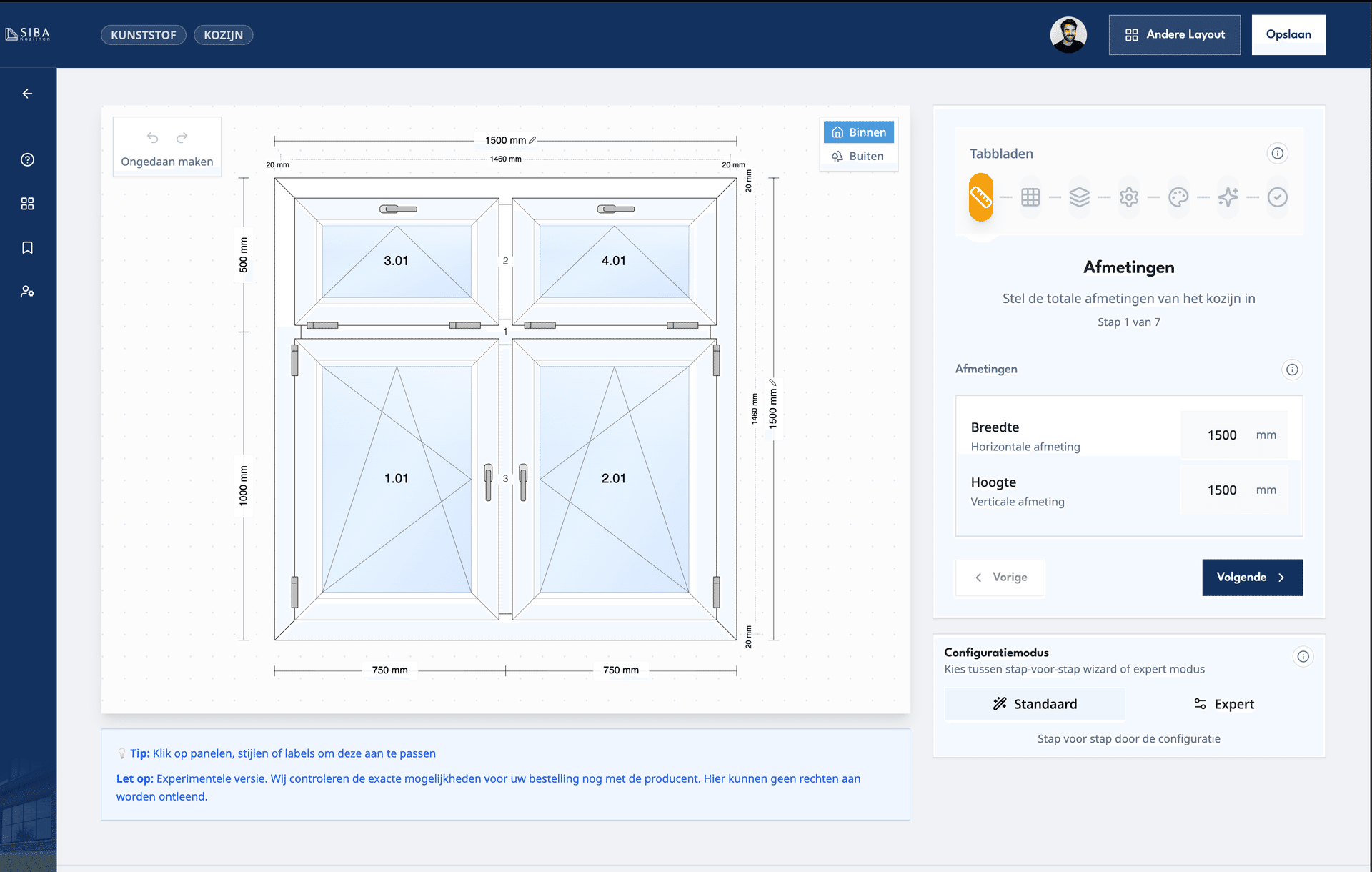 SIBA Kozijnen Configurator